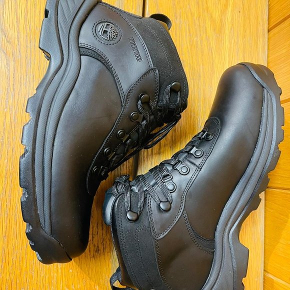 TIMBERLAND MEN\'S FLUME WATERPROOF MID HIKER BOOT BLACK FULL GRAIN 18139 ALL SIZE main image 5